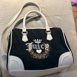 Juicy Couture Black and Cream Satchel